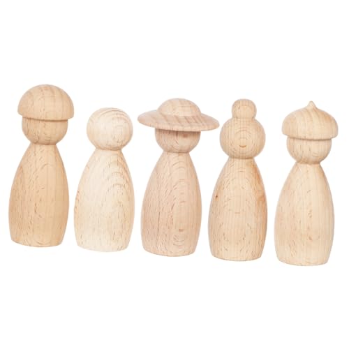 Kichvoe 5 Stück DIY Holzpuppen Kreative Puppen Dekoration für Gestalten mit Holzfiguren Bruchfest Bastelprojekte und Kichvoe 5 Stück DIY Holzpuppen Kreative Puppen Dekoration für Gestalten mit Holzfiguren Bruchfest Bastelprojekte und von Kichvoe