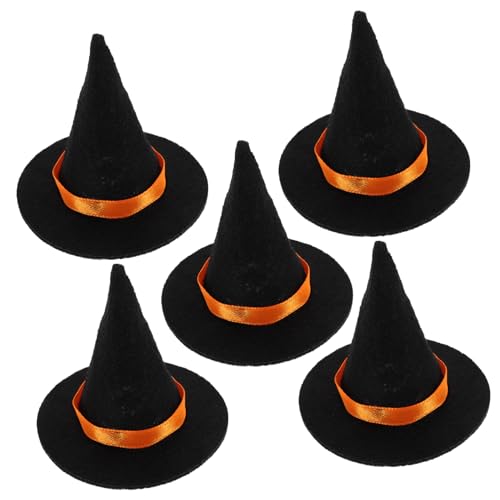Kichvoe 5 Stück Teiliges Mini Halloween Hexenhüte aus Schwarzem Dekorative Puppenhüte für Weinflaschen und Diy Bastelprojekte für Halloween Partys und Puppenaccessoires Kichvoe 5 Stück Teiliges Mini Halloween Hexenhüte aus Schwarzem Dekorative Puppenhüte für Weinflaschen und Diy Bastelprojekte für Halloween Partys und Puppenaccessoires von Kichvoe