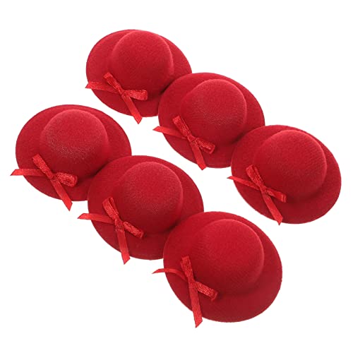 Kichvoe 6 Stück Mini Filzhüte mit Schleife Leichte Puppenhüte für Diy Basteln Dekorative Mini Mützen für Weinflaschen Blumensträuße und Puppenkostüme Rot Kichvoe 6 Stück Mini Filzhüte mit Schleife Leichte Puppenhüte für Diy Basteln Dekorative Mini Mützen für Weinflaschen Blumensträuße und Puppenkostüme Rot von Kichvoe