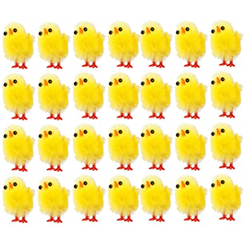 Kichvoe 60 Stück Kleine Osterküken Gelbe Mini-Küken Aus Plüsch Osterküken Aufziehküken Für Partygeschenke Bastelarbeiten Dekoration von Kichvoe