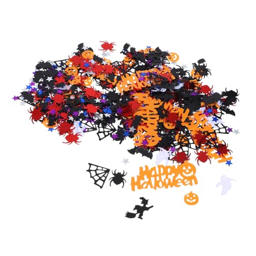 Kichvoe 60G Halloween Konfetti Glitzerstreusel Fledermaus Spinne Geist Vielseitige Tischdeko für Gruselige Halloween Feiern für Karten und Bastelprojekte von Kichvoe