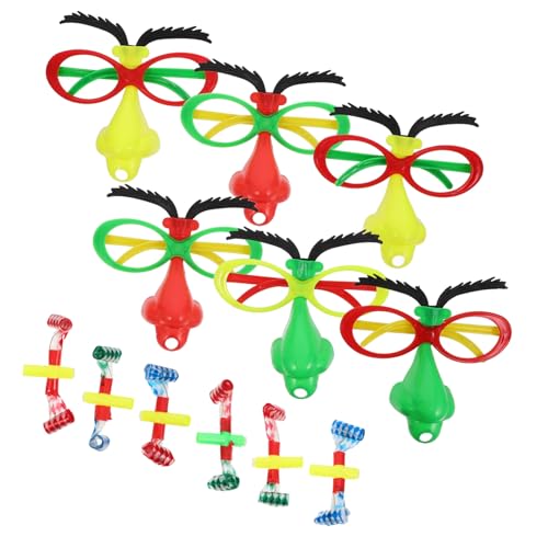 Kichvoe 6Stücke Alberne Gläser mit Übertriebener Nase für Karneval Cosplay und Partys Skurrile Verkleidungsbrille für Unvergessliche Veranstaltung von Kichvoe