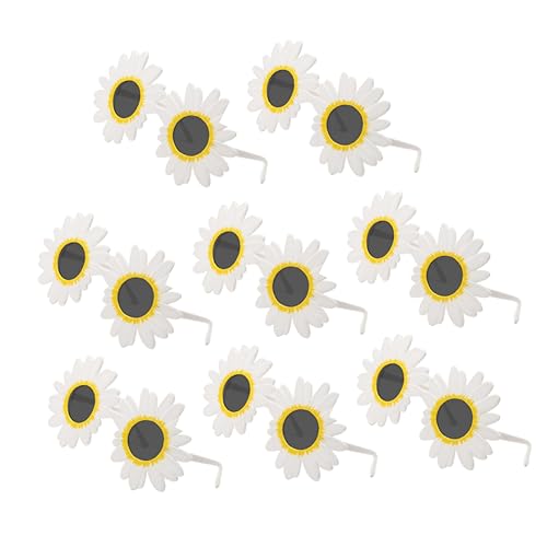 Kichvoe 8 Stück Sonnenblumen Sonnenbrillen Party Sonnenbrillen für Fotos und Anlässe für Feiern Hochzeiten und Cosplay von Kichvoe