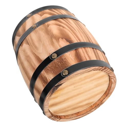 Kichvoe Dekoratives Holzfass Vintage Stil Weinfass Dekoobjekt Rustikaler Holzfass Aufsteller für Bar und Zuhause Künstlerisches Weinfass für Blumen und Fotoshootings von Kichvoe