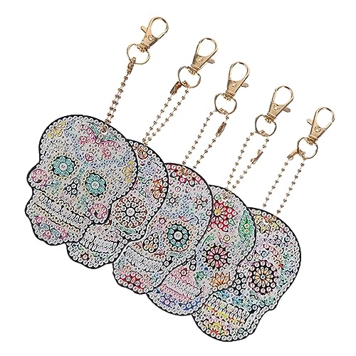 Kichvoe Diy Diamant Schädel Schlüsselanhänger Teilig Bunte Schädel Anhänger Kreative Diamant Malerei Langlebiger Schlüsselring Handwerksdekoration für Schlüssel und Taschen Kichvoe Diy Diamant Schädel Schlüsselanhänger Teilig Bunte Schädel Anhänger Kreative Diamant Malerei Langlebiger Schlüsselring Handwerksdekoration für Schlüssel und Taschen von Kichvoe