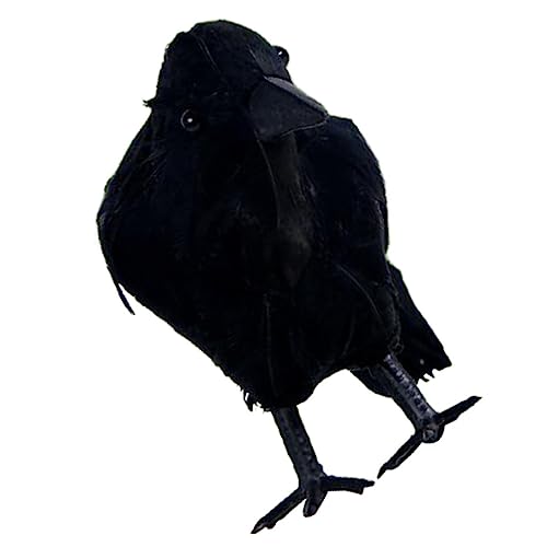 Kichvoe Halloween Realistische Krähenfigur mit Künstlichen Federn Gruselige Tischdeko für Party Leichtes Schaummaterial Vielseitig für Garten und Festival Langlebige Halloween Dekoration Kichvoe Halloween Realistische Krähenfigur mit Künstlichen Federn Gruselige Tischdeko für Party Leichtes Schaummaterial Vielseitig für Garten und Festival Langlebige Halloween Dekoration von Kichvoe