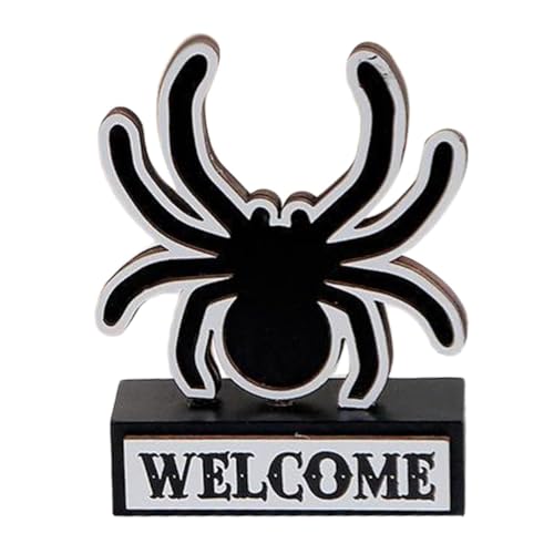 Kichvoe Halloween Tischdekoration Holz Spinne Fledermaus Ornament für Party Wiederverwendbar Verarbeitung für Zuhause Geschäfte und Hotels von Kichvoe