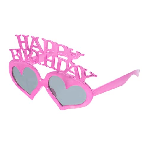 Kichvoe Herzförmige Sonnenbrille für Geburtstagsfeiern Leichte Partybrille mit Happy Birthday Aufschrift Lustige Foto Requisiten für Erwachsene Mitgebsel und Partydekoration von Kichvoe