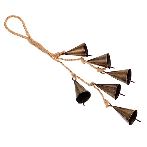Kichvoe Witch Bell Dekorative Glocke für Garten und Tür Vintage Windspiel Handgefertigte Glücksglocke aus Juteseil für Home Garden Perfektes für Feiertage und Besondere Anlässe Kichvoe Witch Bell Dekorative Glocke für Garten und Tür Vintage Windspiel Handgefertigte Glücksglocke aus Juteseil für Home Garden Perfektes für Feiertage und Besondere Anlässe von Kichvoe
