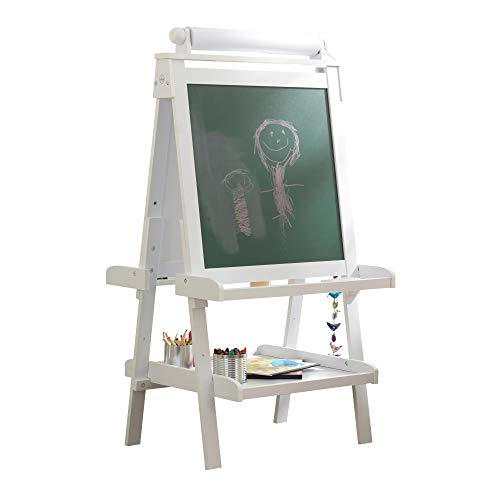 KidKraft Deluxe Kunst Staffelei aus Holz für Kinder, Doppelseitige Kindertafel und Whiteboard, Kreidetafel mit Papierrolle und 3 Farbbechern, Spielzeug für Kinder ab 3 Jahre, 62040 KidKraft Deluxe Kunst Staffelei aus Holz für Kinder, Doppelseitige Kindertafel und Whiteboard, Kreidetafel mit Papierrolle und 3 Farbbechern, Spielzeug für Kinder ab 3 Jahre, 62040 von KidKraft