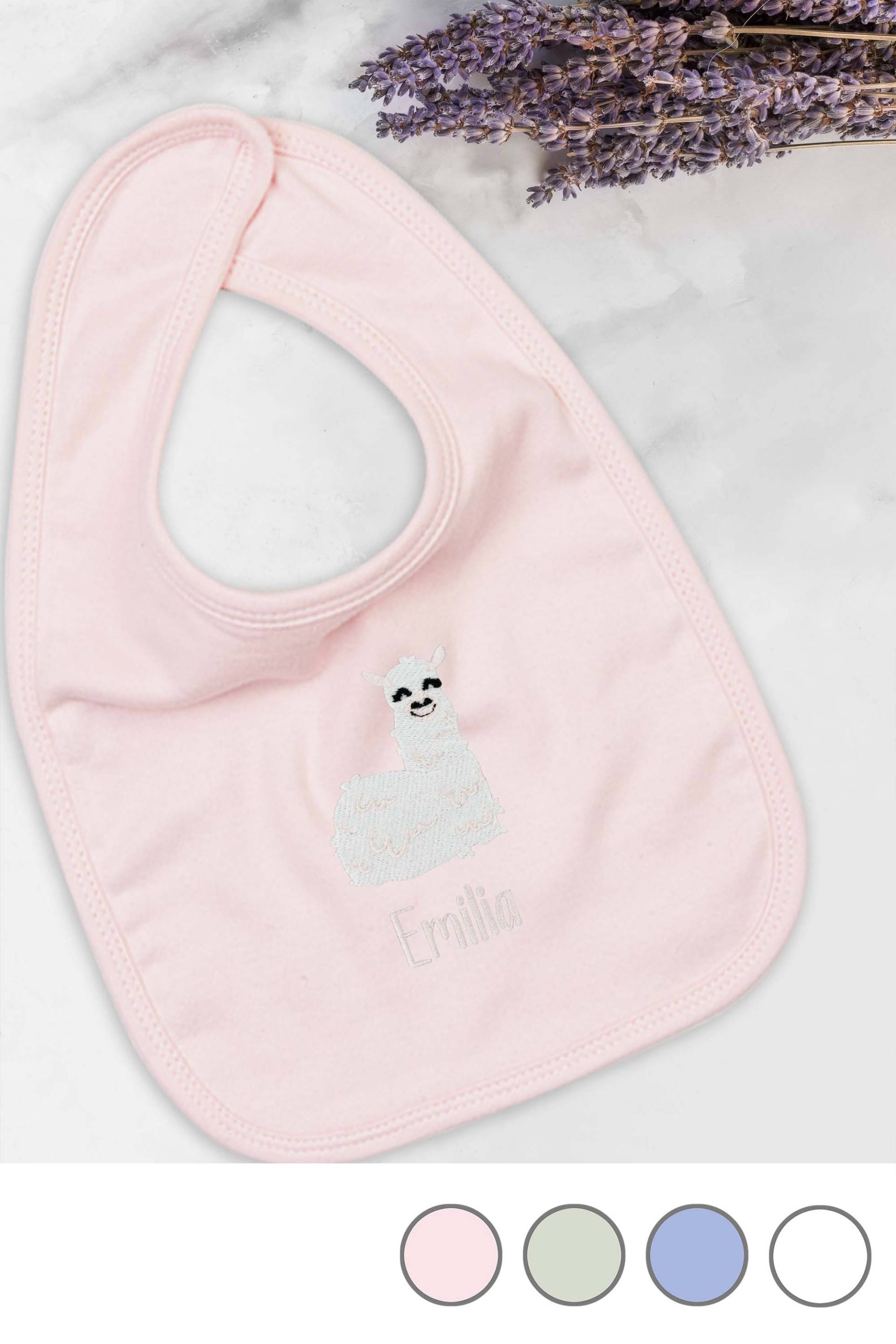 Lätzchen Für Babys Aus Bio-Baumwolle Bestickt Mit Alpaka Und Wunschtext Lätzchen Für Babys Aus Bio-Baumwolle Bestickt Mit Alpaka Und Wunschtext von KiddiezDE
