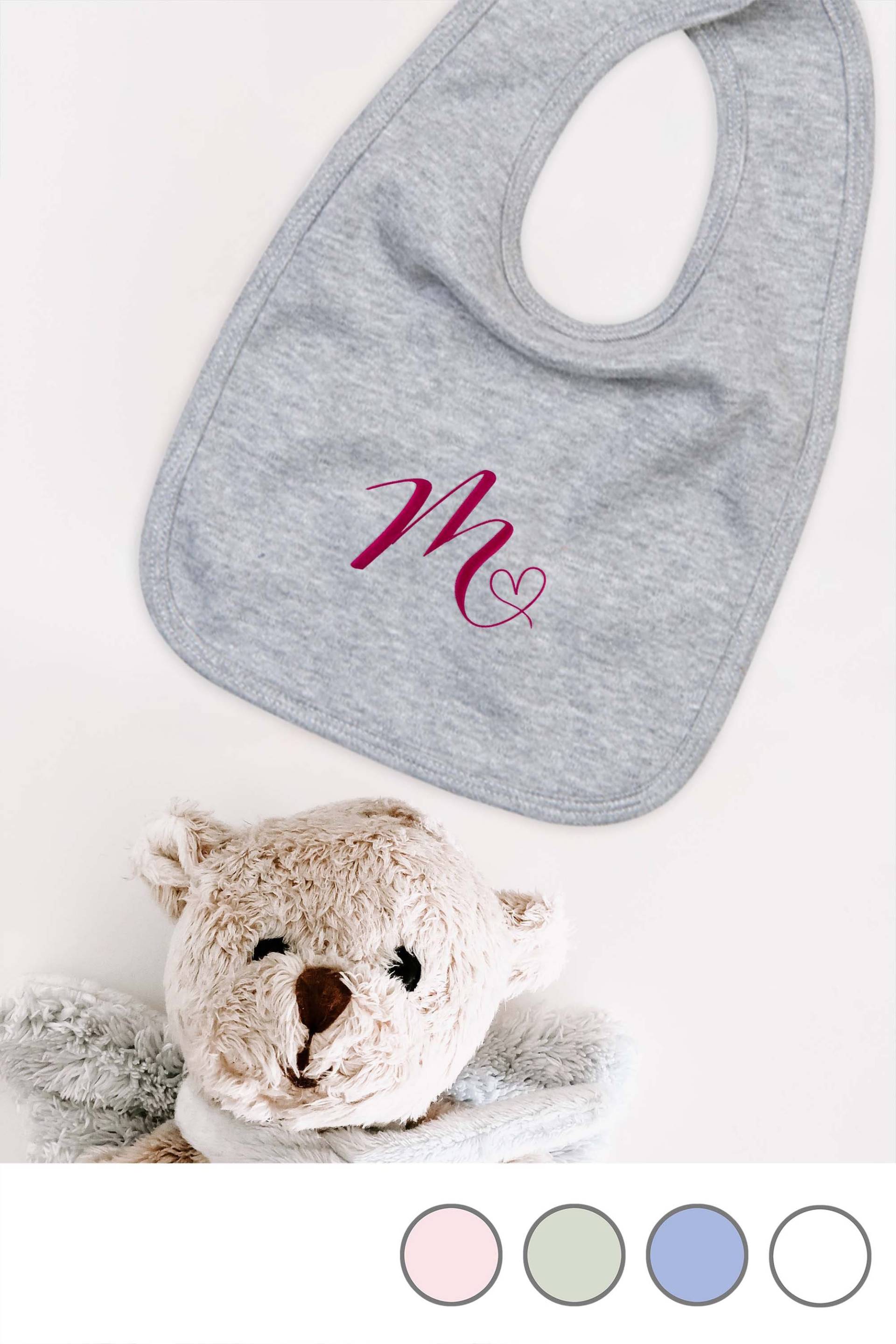 Lätzchen Für Babys Aus Bio-Baumwolle Bestickt Mit Wunschmonogram Lätzchen Für Babys Aus Bio-Baumwolle Bestickt Mit Wunschmonogram von KiddiezDE