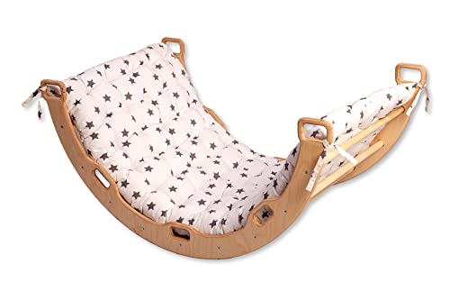 Kidodido Kletterbogen mit Kissen | Montessori Bogenwippe für Kinder | Unisex Indoor & Outdoor Kletterbogen (6 Monate - 7 Jahre) von Kidodido