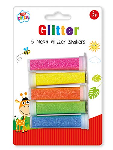 knutselmateriaal - Neon Glitter Shakers, 5st. (1 TOYS) von Kids Create