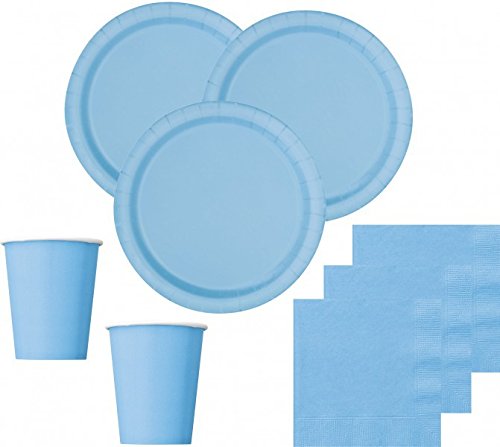Party Deko Set Hellblau 52 Teile für 16 Personen Party Deko Set Hellblau 52 Teile für 16 Personen von Kids Party World