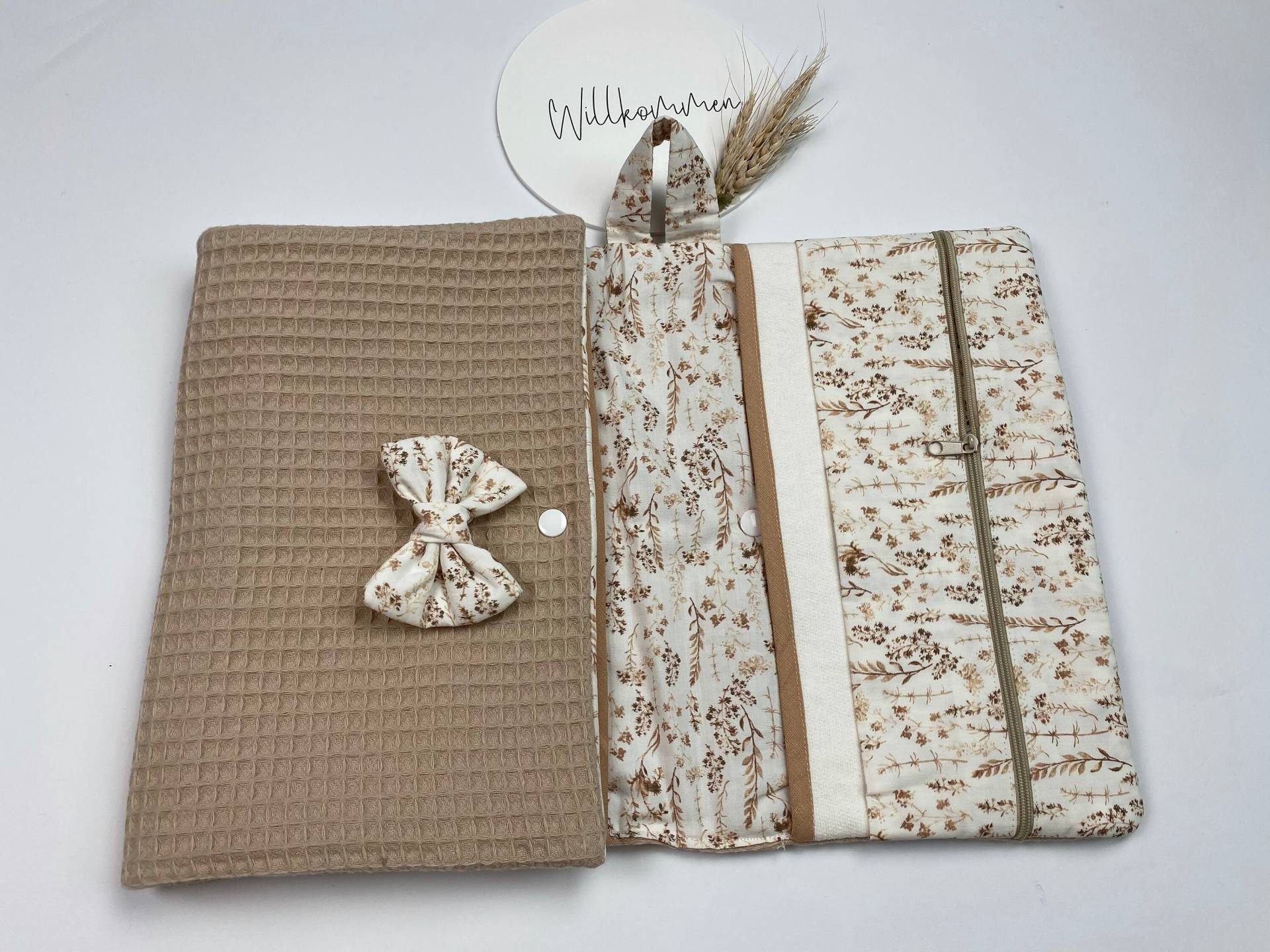 Windeltasche Togo Waffelpique/Baumwolle Dry Grass, 100% Baumwolle, Handmade Windeltasche Togo Waffelpique/Baumwolle Dry Grass, 100% Baumwolle, Handmade von KidsandSweets