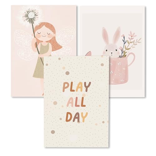 Kidsmood - Affirmationsposter für Kinderzimmer - Ermutigende bilder fürs Kinderzimmer Mädchen & Jungen – Babyzimmer Deko – Wandbilder Tiere für Kinderzimmer deko [Spielzauber |21x30 cm ] von Kidsmood