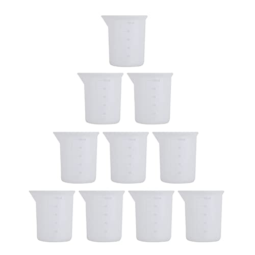 10pcs Silikon Messbecher Für Harzmischung Bastelschmuck Machen Sie Farbe Gießen Tassen Nicht Stick/Farbe Mit Deckel von KieTeiiK