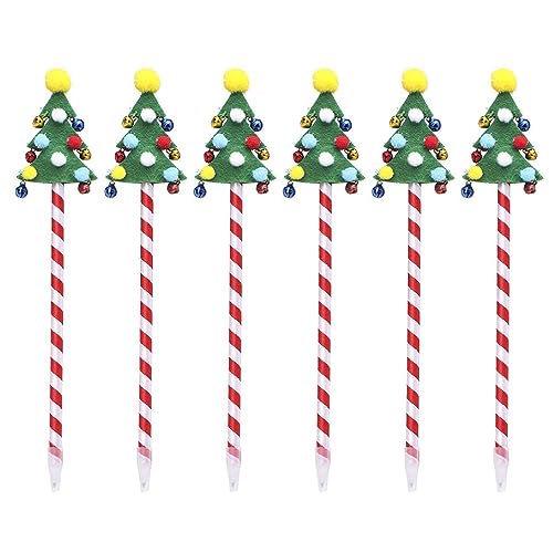 6 Stück Weihnachts Kugelschreiber Für Studenten Schreibwaren Bequemer Weihnachtsbaum Weihnachtsmann Schneemann Mit Bommel Klingelnde Glocken Weihnachtsanhänger Dekoration 6 Stück Weihnachts Kugelschreiber Für Studenten Schreibwaren Bequemer Weihnachtsbaum Weihnachtsmann Schneemann Mit Bommel Klingelnde Glocken Weihnachtsanhänger Dekoration von KieTeiiK