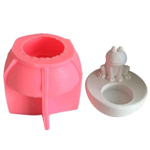 Candlestick Schimmel Kerze Tasse Und Tellerform Froschformhalter Silikonform Gips Bürodekorationen Formen Machen Werkzeuge von KieTeiiK