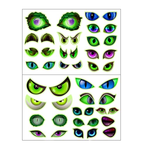 Effiziente Leuchtende In Dunkler Halloween Wandaufkleber Benutzerfreundlicher PVC Scary Eyes Decore Für Home Party Setups Langzeitleitende Fluoreszenzwandabziehbilder von KieTeiiK