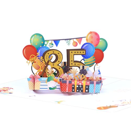 KieTeiiK 3D Glückwunschkarte „Happy Birthday Ages Number“ Mit Handschrift Und Segen Für Den Ausdruck Des Segens Geschenk „Age Ages Number“ Grußkarte von KieTeiiK
