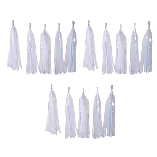 KieTeiiK Festliche Tassels Ribbon Dekorationen 15pcs 3Pack Recycling Papierhandwerk Für Geburtstag Hochzeitsdusche Themenparty Papier Tassels Girlande von KieTeiiK