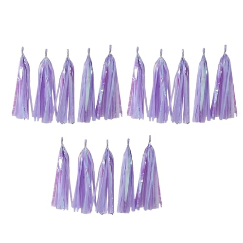 KieTeiiK Festliche Tassels Ribbon Dekorationen 15pcs 3Pack Recycling Papierhandwerk Für Geburtstag Hochzeitsdusche Themenparty Papier Tassels Girlande von KieTeiiK