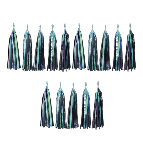 KieTeiiK Festliche Tassels Ribbon Dekorationen 15pcs 3Pack Recycling Papierhandwerk Für Geburtstag Hochzeitsdusche Themenparty Papier Tassels Girlande von KieTeiiK