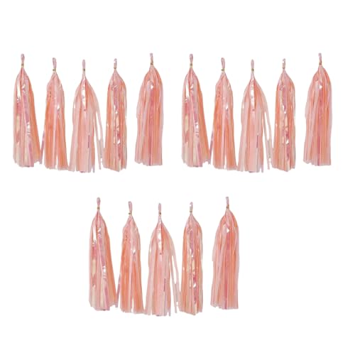 KieTeiiK Festliche Tassels Ribbon Dekorationen 15pcs 3Pack Recycling Papierhandwerk Für Geburtstag Hochzeitsdusche Themenparty Papier Tassels Girlande von KieTeiiK