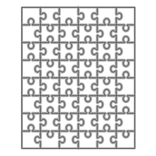 KieTeiiK Stanzschablonen,rechteckige Puzzle-Metall-Stanzformen Schablone Scrapbook-Album Papierkarten-Vorlage von KieTeiiK