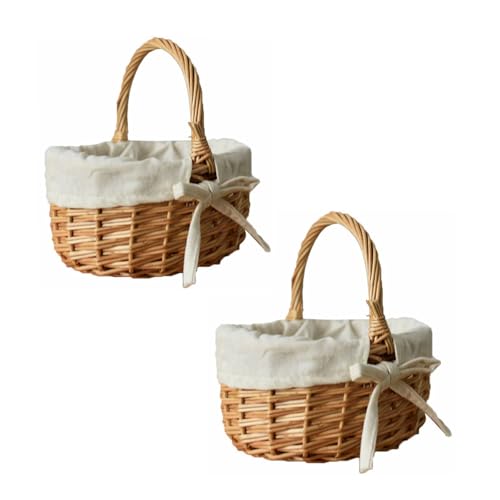 2 Stücke Osterkörbchen mit Henkel, Osterkörbchen Kinder, Blumenmädchen Korb, Geflochtener Korb, Weidenkorb Geschenk Klein, Osterkorb für Kinder Aufbewahrung Klein 2 Stücke Osterkörbchen mit Henkel, Osterkörbchen Kinder, Blumenmädchen Korb, Geflochtener Korb, Weidenkorb Geschenk Klein, Osterkorb für Kinder Aufbewahrung Klein von Kielsjajd