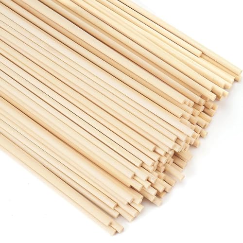 Kievano 200 Stück Holzstäbchen 30cm x 4mm – Bastelstäbe aus Bambus für Basteln, DIY, Dekoration, Zuckerwatte, Handwerksprojekte und Modellbau von Kievano