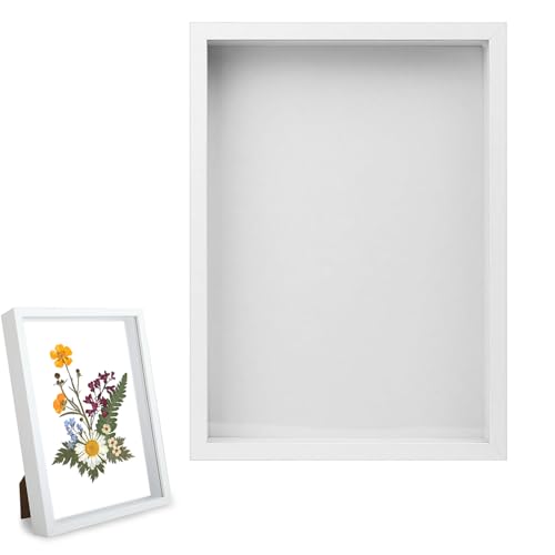 Kievano 3D Bilderrahmen A4 20x29,7 cm – Tiefer 3 cm MDF Holz Weiß mit Plexiglas – DIY Rahmen zum Befüllen für Fotos, Trockenblumen & Kunstwerke Kievano 3D Bilderrahmen A4 20x29,7 cm – Tiefer 3 cm MDF Holz Weiß mit Plexiglas – DIY Rahmen zum Befüllen für Fotos, Trockenblumen & Kunstwerke von Kievano