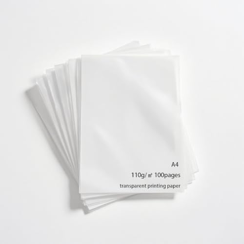 Kievano Transparentpapier A4 – 100 Blatt 110g/m² Bedruckbares Zeichenpapier, Halbtransparentes Pauspapier, Skizzenpapier, Butterbrotpapier für Drucken, Zeichnen, Basteln, Architektur von Kievano