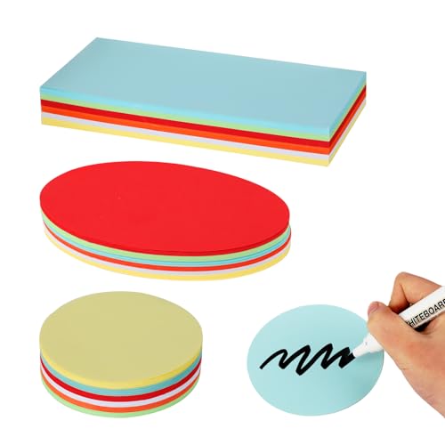 Moderationskarten Set 540 Stück – Metaplankarten in Rund, Oval und Rechteck, 6 Farben, 120g/m² – Blanko Karten für Präsentation, Büro, Schule und Workshop Moderationskarten Set 540 Stück – Metaplankarten in Rund, Oval und Rechteck, 6 Farben, 120g/m² – Blanko Karten für Präsentation, Büro, Schule und Workshop von Kievano