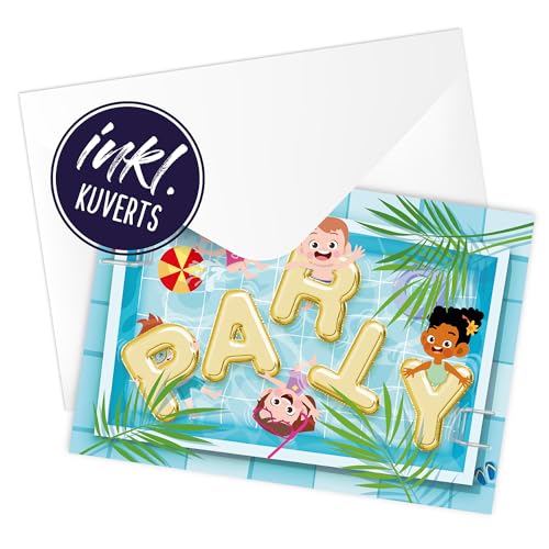 12 Einladungskarten für Geburtstag und Partys, die Graffiti Karten sind die perfekten Einladungen für Jungen und Mädchen zum Kindergeburtstag und Anderen Feiern (Pool mit Kuvert) von Kigebu