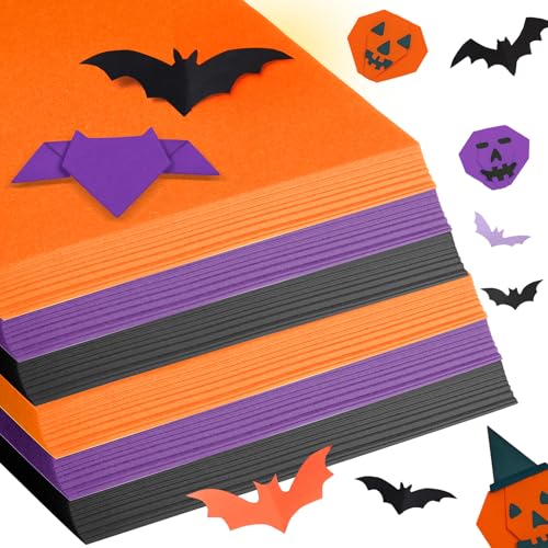 Kigeli Origami-Papier, 15,2 cm, doppelseitig, bunt, quadratisch, leicht zu falten, Scrapbook-Papier für Scrapbooking, Basteln, Schwarz, Lila, Orange, 300 Blatt Kigeli Origami-Papier, 15,2 cm, doppelseitig, bunt, quadratisch, leicht zu falten, Scrapbook-Papier für Scrapbooking, Basteln, Schwarz, Lila, Orange, 300 Blatt von Kigeli