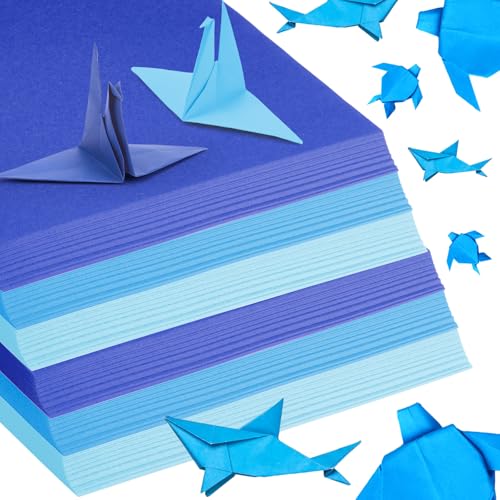 Kigeli Origami-Papier, 15,2 cm, doppelseitig, bunt, quadratisch, leicht zu falten, für Sammelalben, Bastelarbeiten, Hellblau, Seeblau, Königsblau, 300 Blatt Kigeli Origami-Papier, 15,2 cm, doppelseitig, bunt, quadratisch, leicht zu falten, für Sammelalben, Bastelarbeiten, Hellblau, Seeblau, Königsblau, 300 Blatt von Kigeli