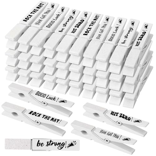 Kigeli Spirituosen-Clips, Cheerleader-Geschenke, Cheerleader, Kleidernadeln für Rucksäcke, Wettbewerbsnadeln, glitzernd, für Team-Cheer, Geschenke, Partyzubehör, Großpackung (weiß), 30 Stück von Kigeli