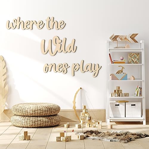 Kigley Spielzimmer-Wanddekoration, 39,1 x 45,7 cm, 3D-Schild mit der Aufschrift "Where The Wild Ones" für Kinderzimmer, Wandkunst, Dekoration für Kinder, Kleinkind, Zimmer, Jungen, Mädchen, Kigley Spielzimmer-Wanddekoration, 39,1 x 45,7 cm, 3D-Schild mit der Aufschrift "Where The Wild Ones" für Kinderzimmer, Wandkunst, Dekoration für Kinder, Kleinkind, Zimmer, Jungen, Mädchen, von Kigley
