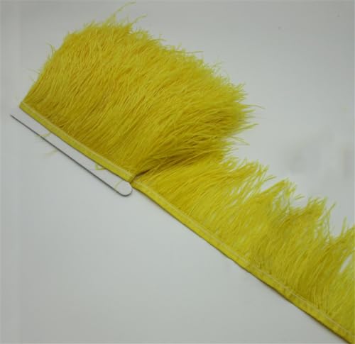 Straußenfeder-Stoffgürtel, 91,4 cm lang, Feder-Stoffgürtel, Feder, 10-12 cm, Gelb von Kiioouu