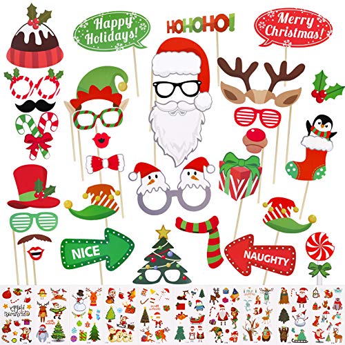 32 Stück Weihnachten Fotorequisiten Photo Booth Foto Requisiten Fotoaccessoires für Weihnachtsfeier 32 Stück Weihnachten Fotorequisiten Photo Booth Foto Requisiten Fotoaccessoires für Weihnachtsfeier von Kiiwah