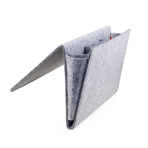 Kikkerland Betttasche, Filz, Grau, 42 x 21.5 x 2.5 cm von Kikkerland