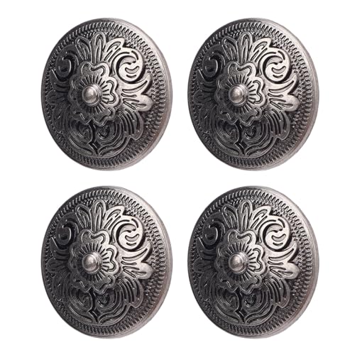 10 Sets Niet- und Schrauben 32 -Mm -Blütentextur Nieten 7 Mm Gekreuzte Schrauben für Lederkragengürtelhandhandgefellungen von Kikumi