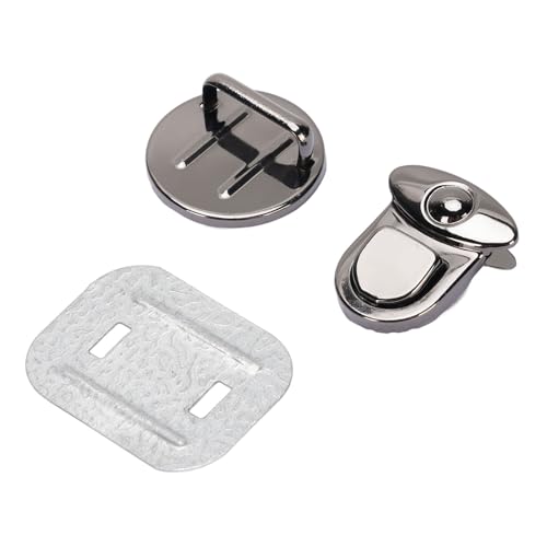 10 Sets Tuck Lock Verschlussverschluss Silber Schwarz 25 Mm Breit Entenzungenschloss mit 30 X 39 Mm Grundplatte für Gürteltasche Geldbörse 10 Sets Tuck Lock Verschlussverschluss Silber Schwarz 25 Mm Breit Entenzungenschloss mit 30 X 39 Mm Grundplatte für Gürteltasche Geldbörse von Kikumi