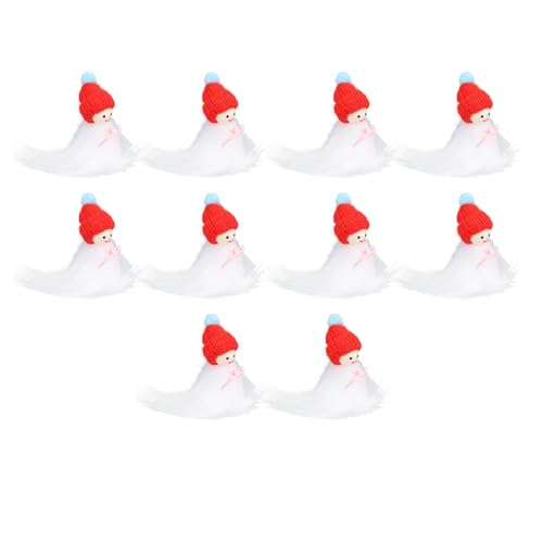 10pcs Dollhouse Figuren Mini Weihnachtspuppen Modell Puppenpuppe Set für DIY -Szenen Fotografie -Requisiten von Kikumi