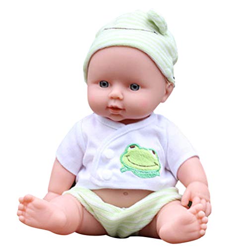 30 cm Doll Babypuppenspielzeug Weiche Lebensechte Babyspielzeug für Kinder Mädchen (Grün #04) von Kikumi