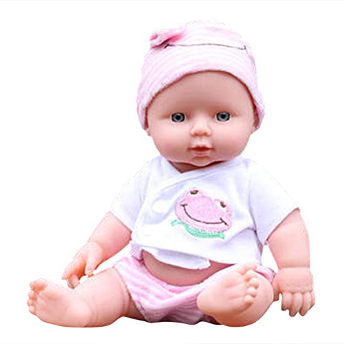 30 cm Doll Babypuppenspielzeug Weiche Lebensechte Babyspielzeug für Kinder Mädchen (Rosig) von Kikumi