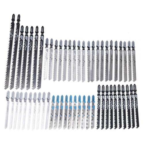 57pcs Jigsaw Blades Set T Shank Jig Säge Modelle Ersatz HCS HSS SK5 für Holzplastik -Metall -Schneiden Holzbearbeitung von Kikumi
